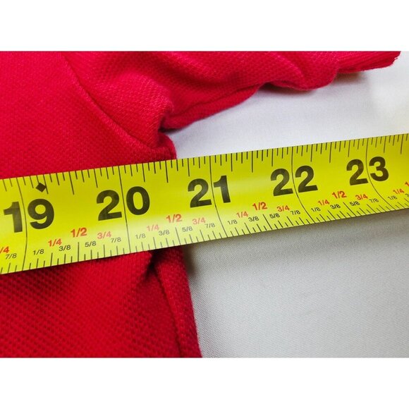 Play Comme Des Garcons Japanese XL (US Medium) Mens Red Embroidered Logo Polo - Picture 2 of 10